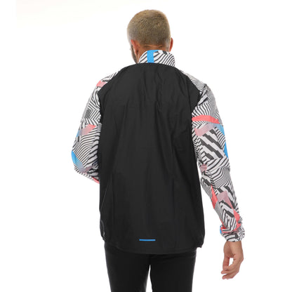 White-Black - Back - Adidas Mens Terrex Trail Printed Running Jacket