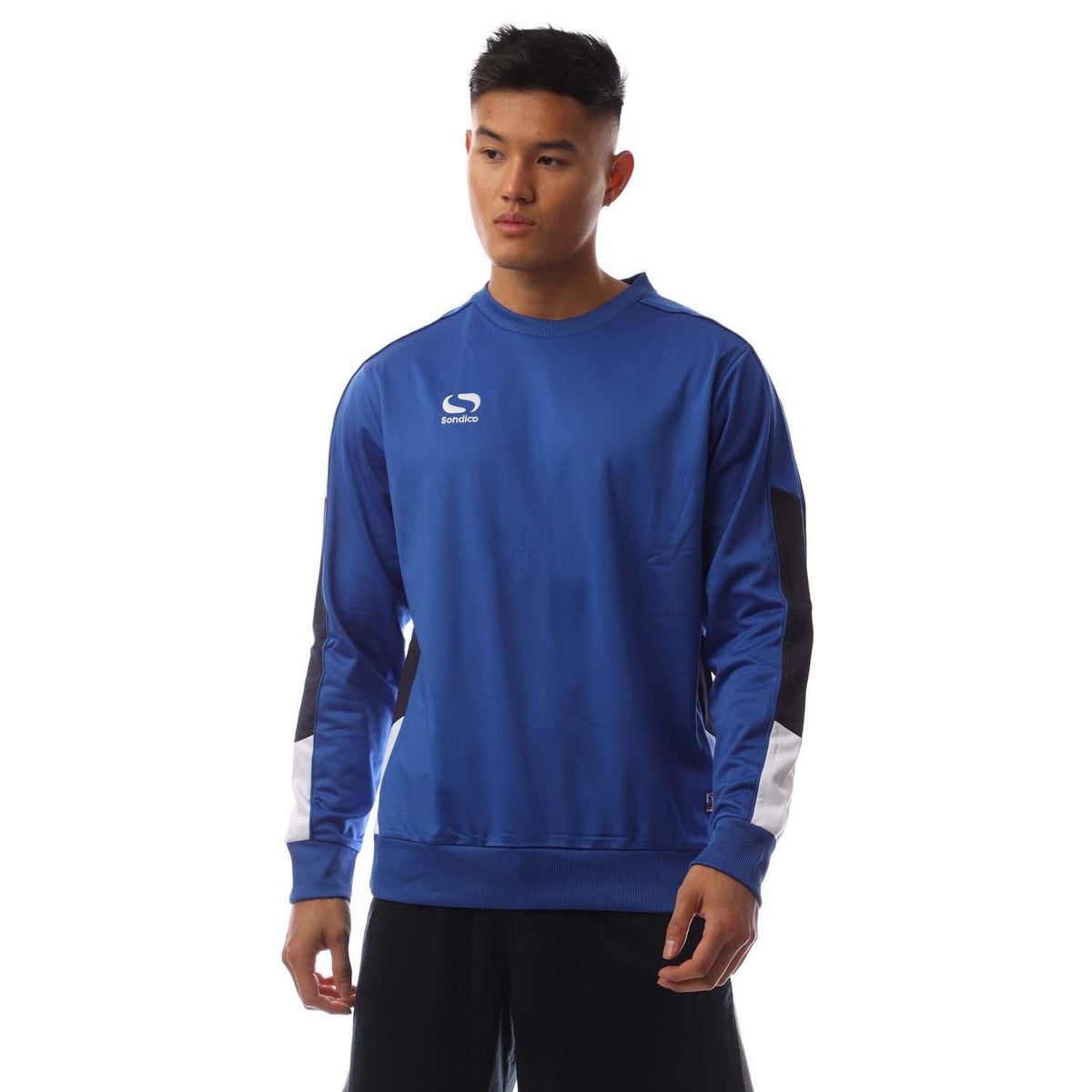 Royal Blue-Navy-White - Side - Sondico Mens Venata Colour Block Sweatshirt