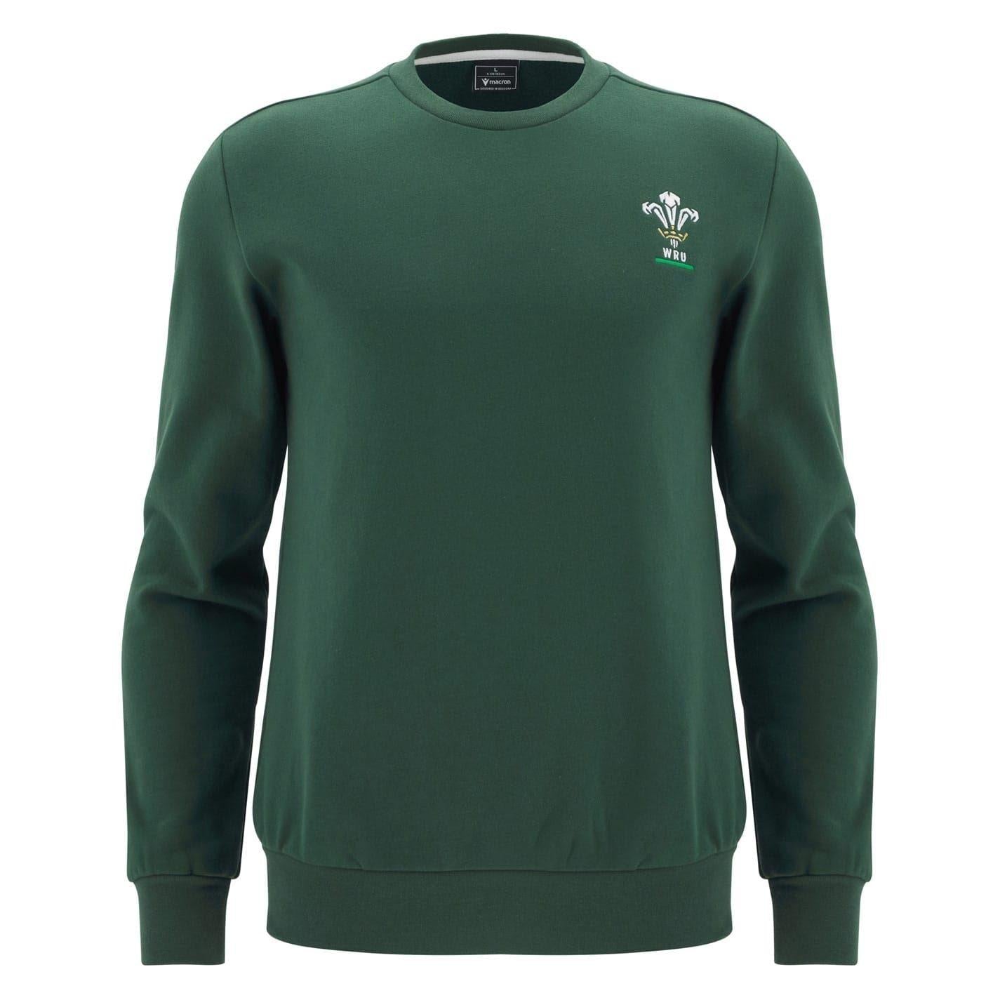 Green - Front - Wales RU Unisex Adult 2025 Sweatshirt