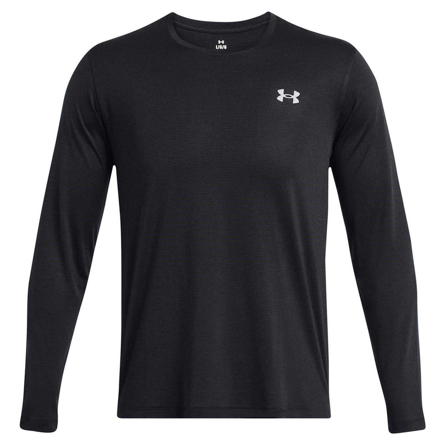 Black - Front - Under Armour Mens Launch Long-Sleeved T-Shirt