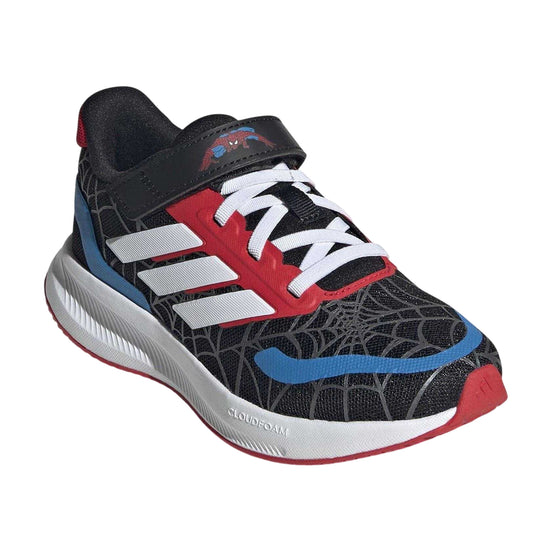 Black-White - Front - Spider-Man Childrens-Kids Runfalcon Adidas Cloudfoam Trainers