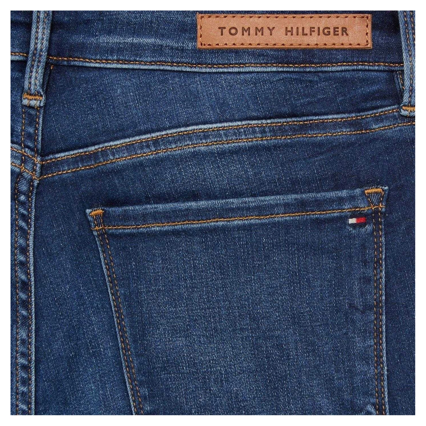 Mid Wash - Side - Tommy Hilfiger Womens-Ladies Skinny Jeans