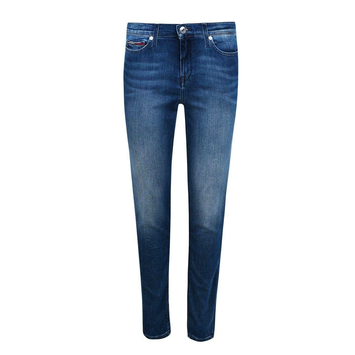 Blue - Front - Tommy Jeans Womens-Ladies Skinny Jeans
