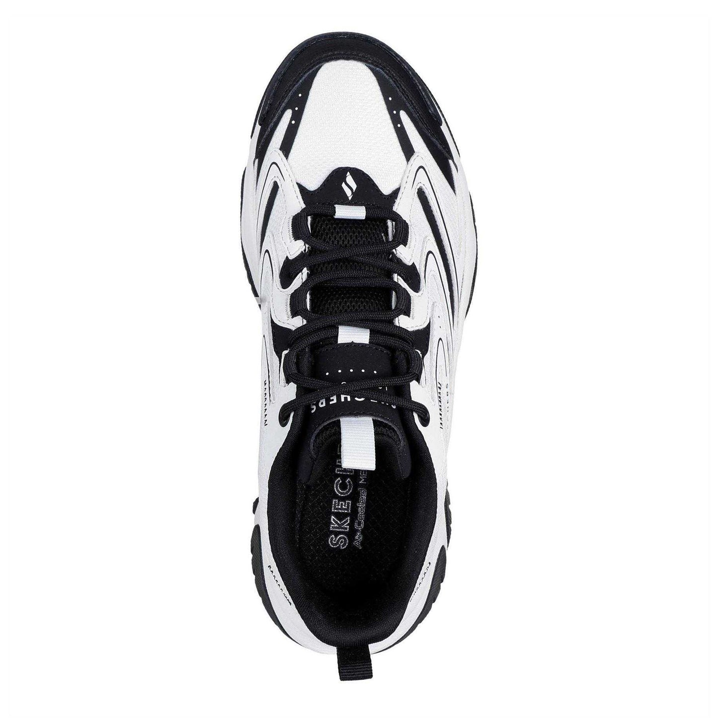 White-Black - Lifestyle - Skechers Womens-Ladies Moonhiker Logo Trainers