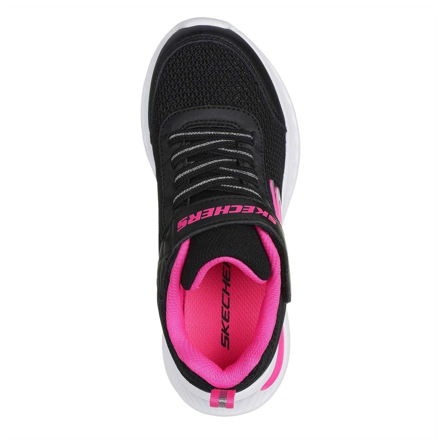 Black-Hot Pink - Lifestyle - Skechers Childrens-Kids Jumpsters Tech Trainers