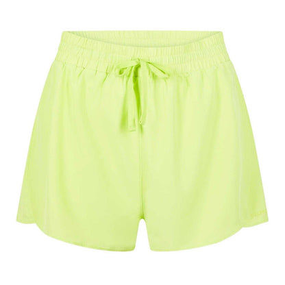 Lime Green - Front - USA Pro Womens-Ladies 2 in 1 Running Shorts