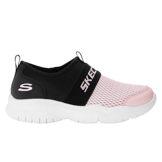 Black-Pink - Front - Skechers Childrens-Kids Flexblast Trainers