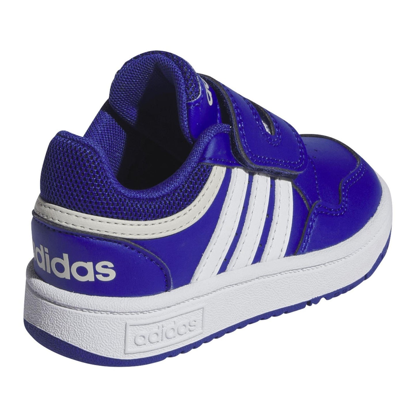 Blue-White - Back - Adidas Childrens-Kids Hoops 3.0 Trainers