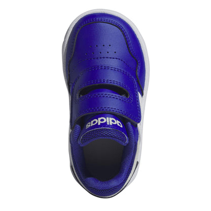 Blue-White - Pack Shot - Adidas Childrens-Kids Hoops 3.0 Trainers