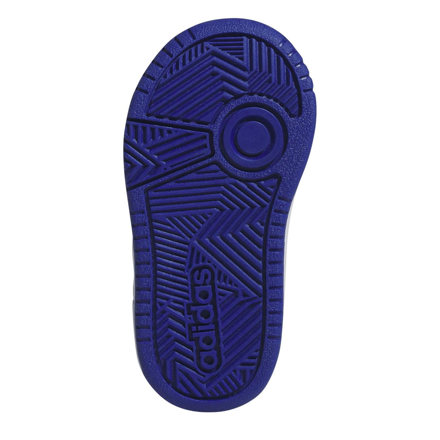 Blue-White - Close up - Adidas Childrens-Kids Hoops 3.0 Trainers