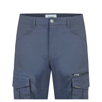 Carbon Grey - Side - Firetrap Mens Cotton Blend Cargo Trousers