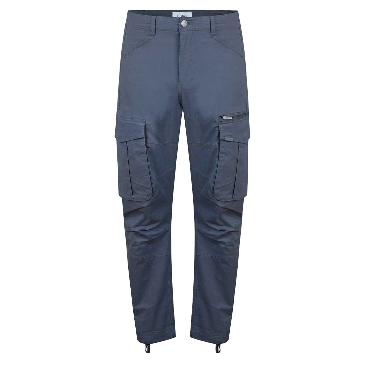 Carbon Grey - Front - Firetrap Mens Cotton Blend Cargo Trousers