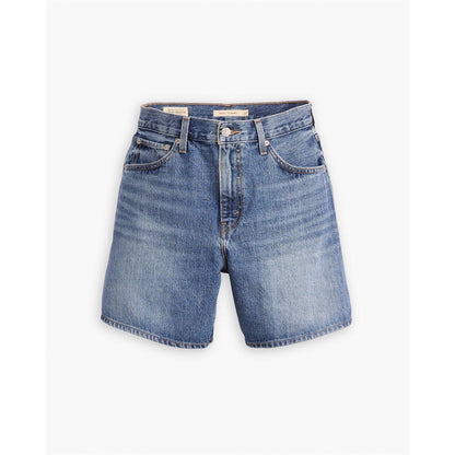 Indigo Blue - Front - Levis Womens-Ladies Luxury Denim Baggy Shorts