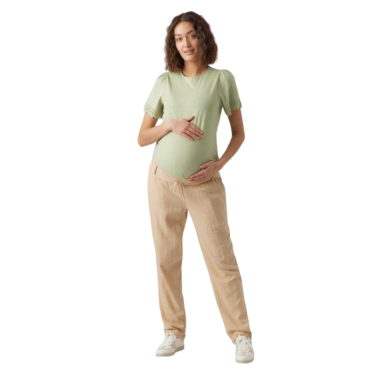 Irish Cream - Lifestyle - Mamalicious Womens-Ladies Straight Maternity Trousers