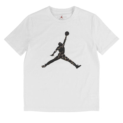 White - Front - Nike Childrens-Kids Air Jordan Giraffe Print Regular T-Shirt