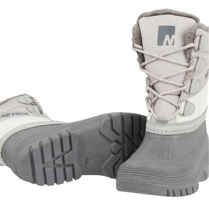 Grey-White - Lifestyle - Nevica Childrens-Kids Lace Up Snow Boots