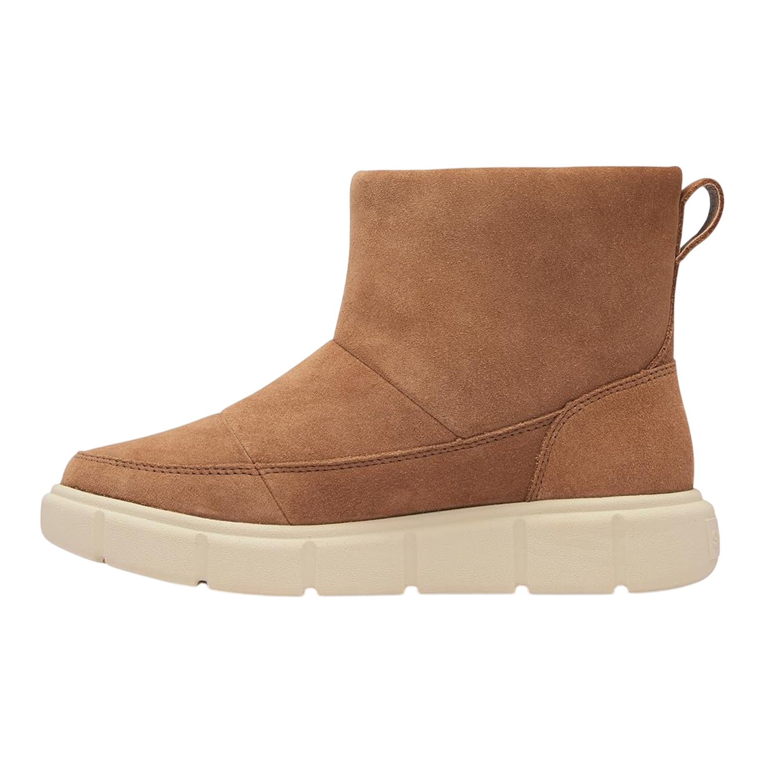 Tan-Chalk - Back - Sorel Womens-Ladies Explorer Suede Ankle Boots