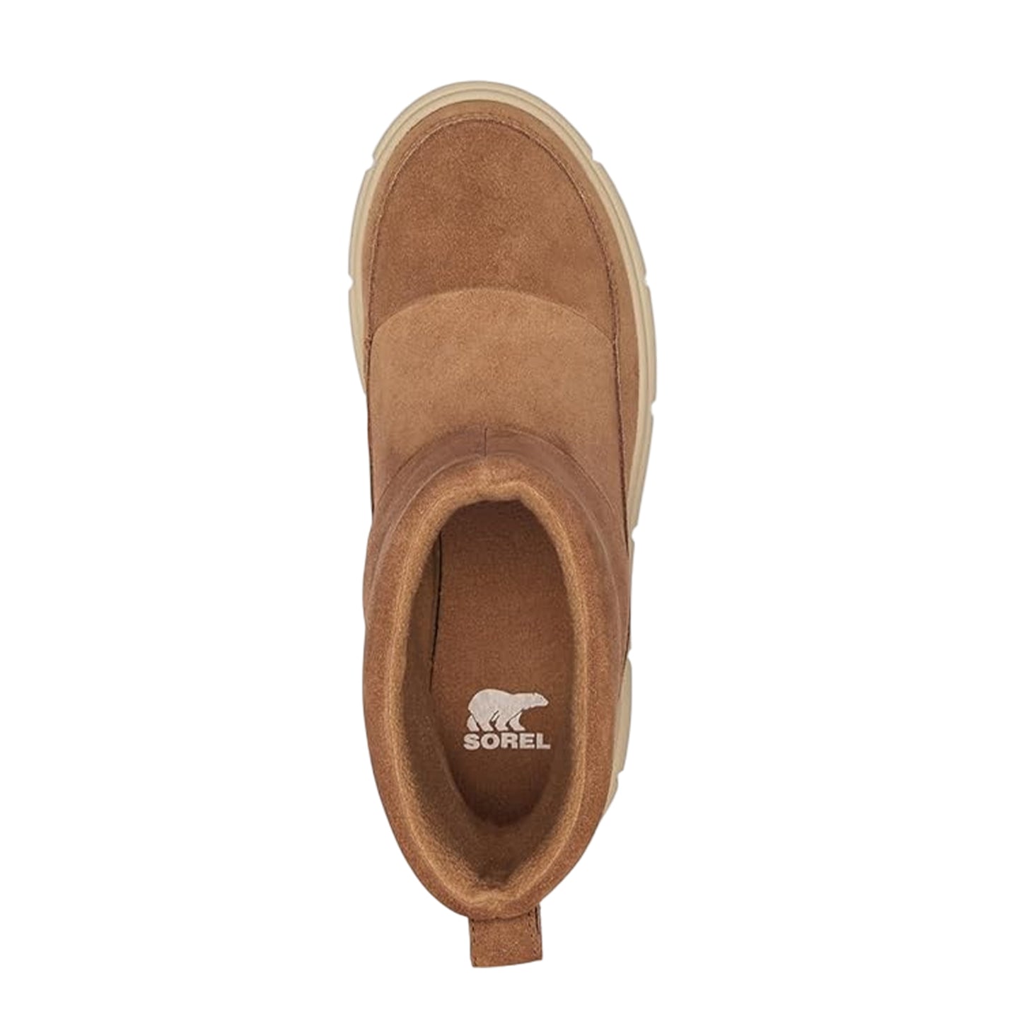Tan-Chalk - Side - Sorel Womens-Ladies Explorer Suede Ankle Boots