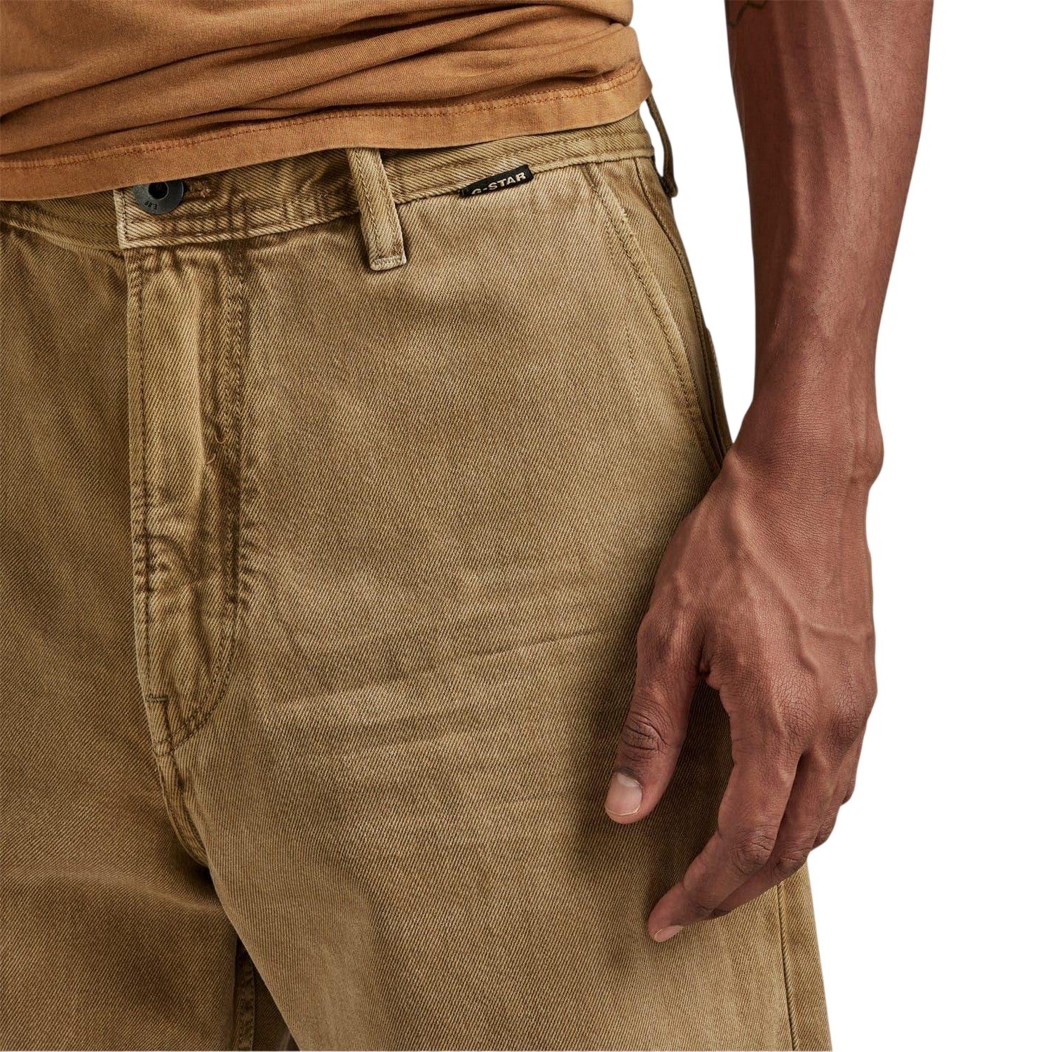 Brown - Back - G-Star Mens Modson Plain Relaxed Fit Chinos