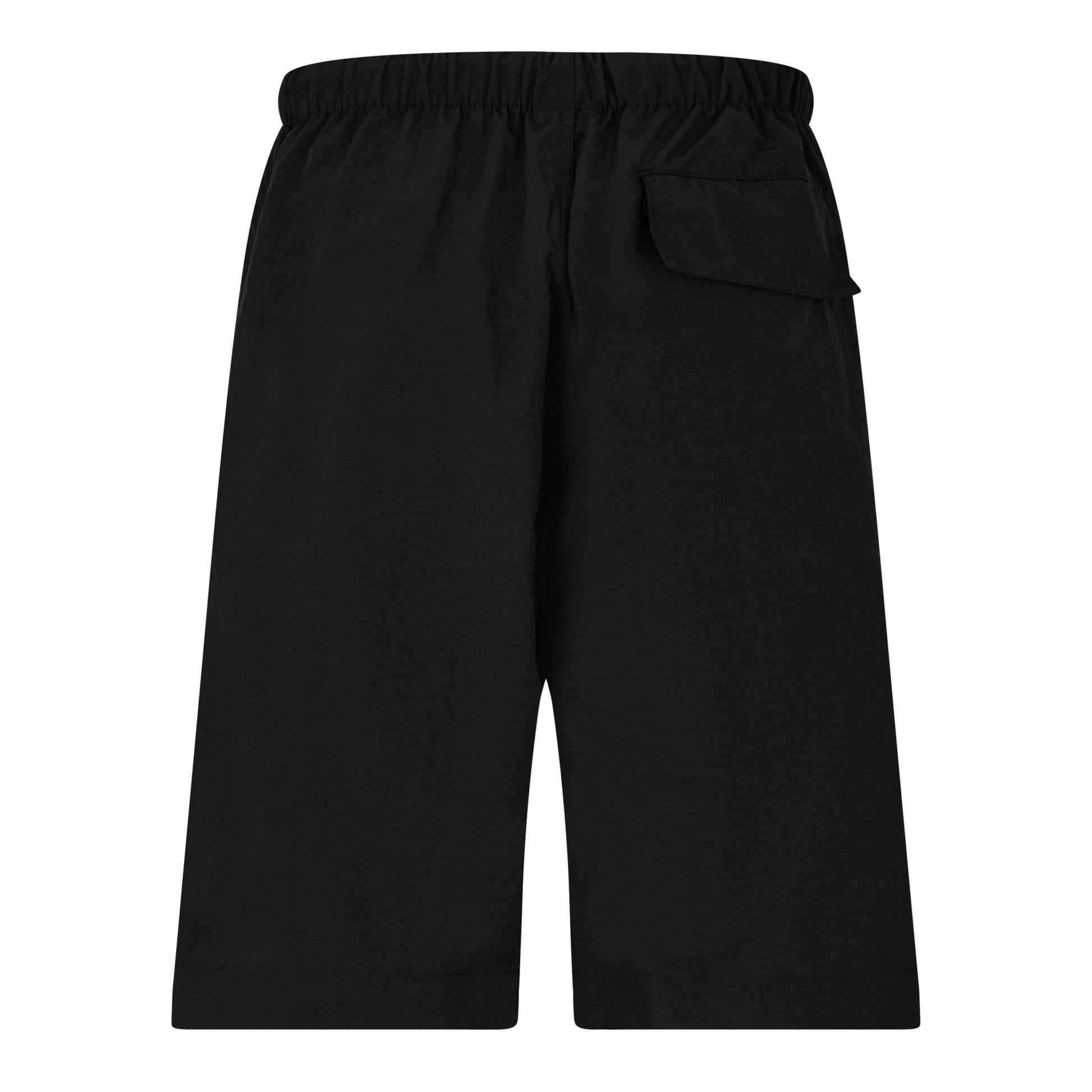 Black - Back - Marcelo Burlon Mens Nylon Coloured Drawstring Shorts