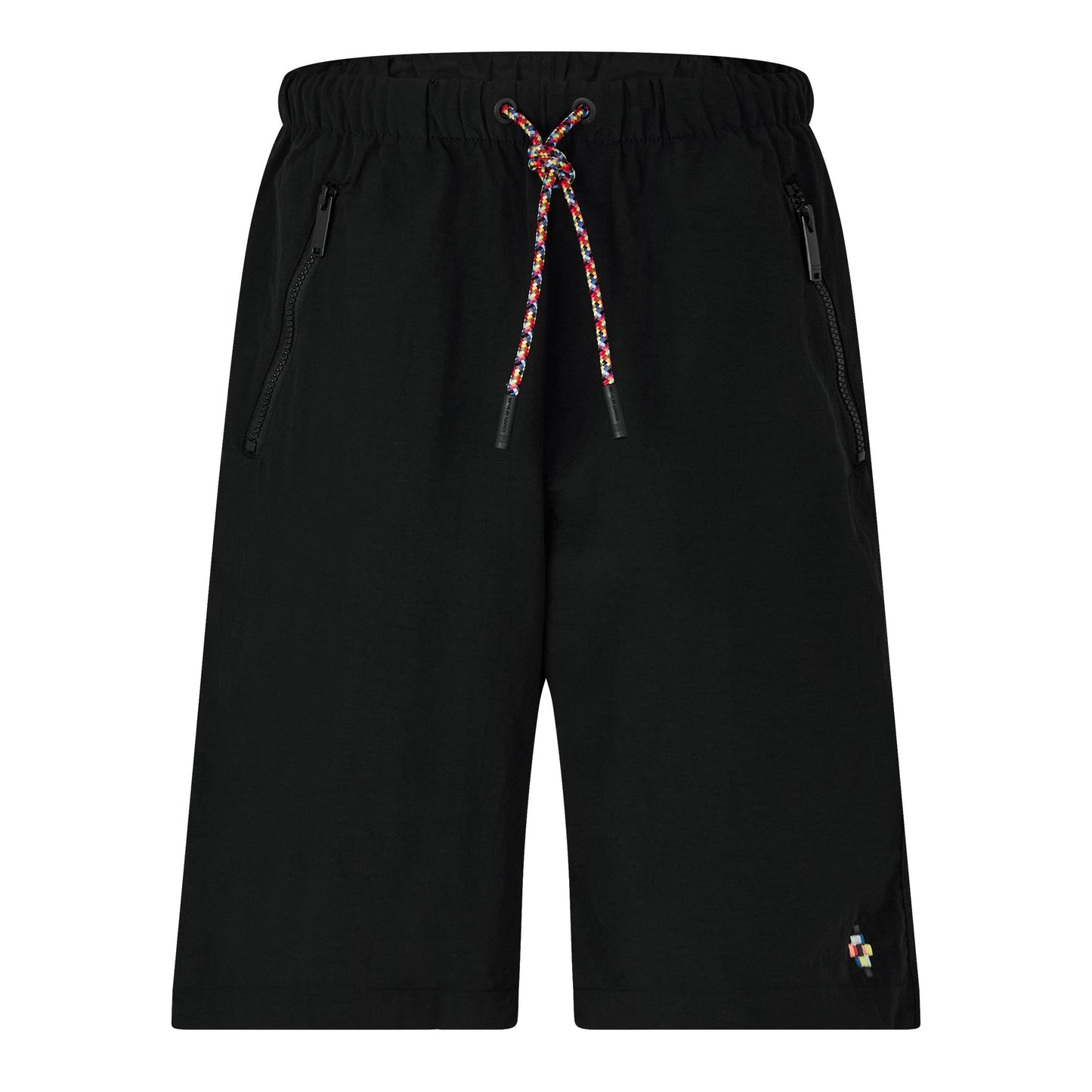 Black - Front - Marcelo Burlon Mens Nylon Coloured Drawstring Shorts