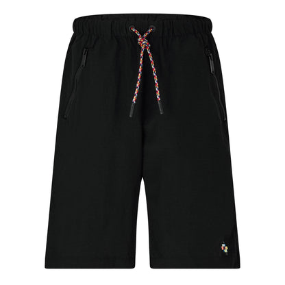 Black - Front - Marcelo Burlon Mens Nylon Coloured Drawstring Shorts