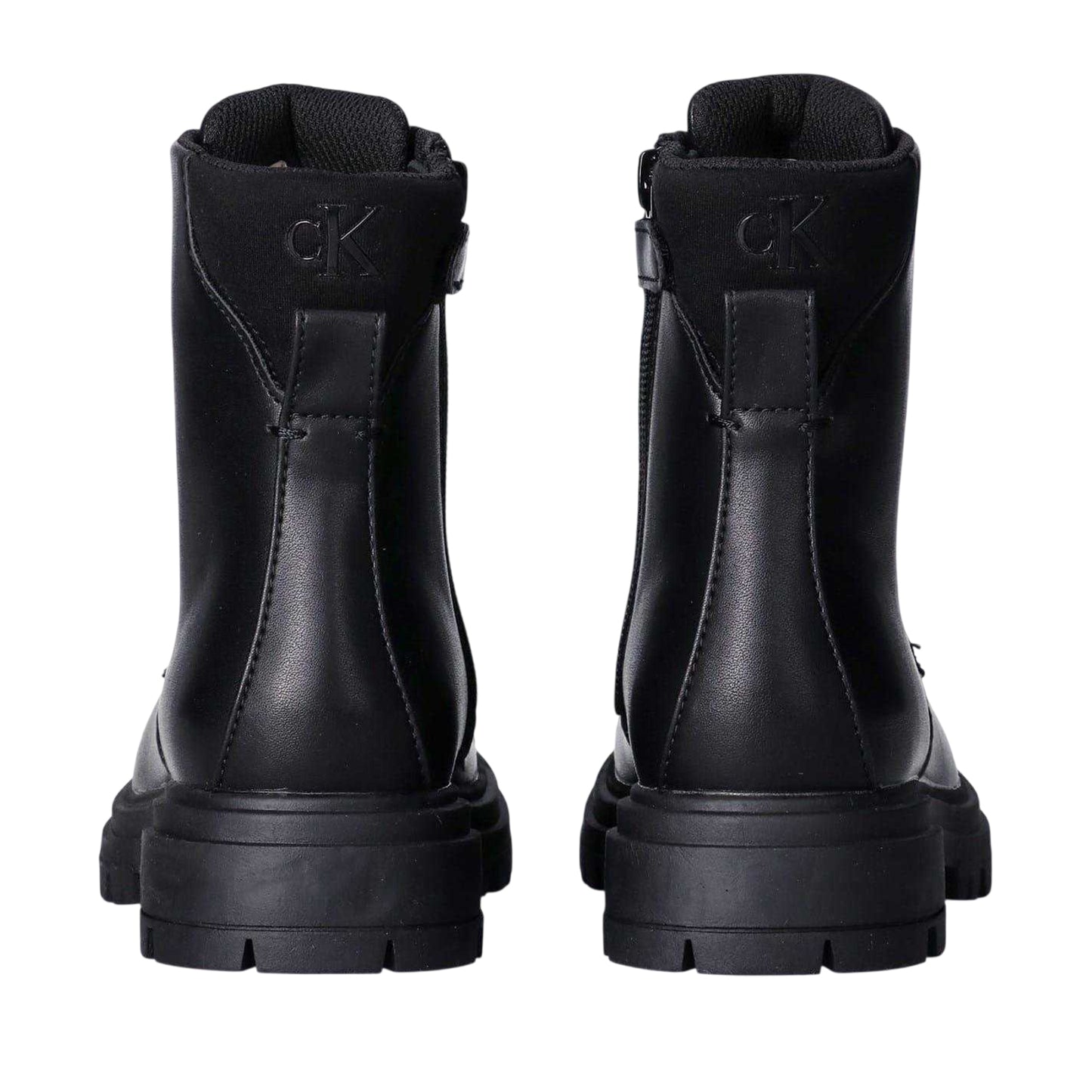 Black - Back - Calvin Klein Childrens-Kids Colleen Combat Boots