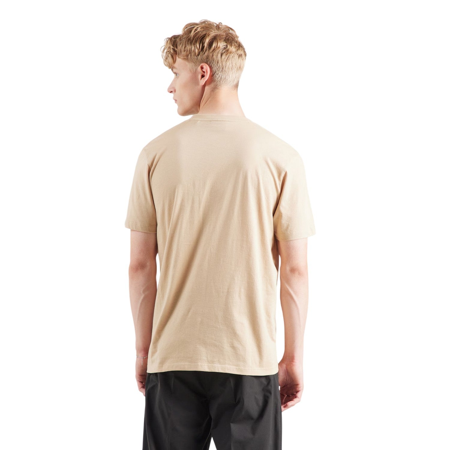 Beige - Back - Hugo Mens Logo Regular T-Shirt
