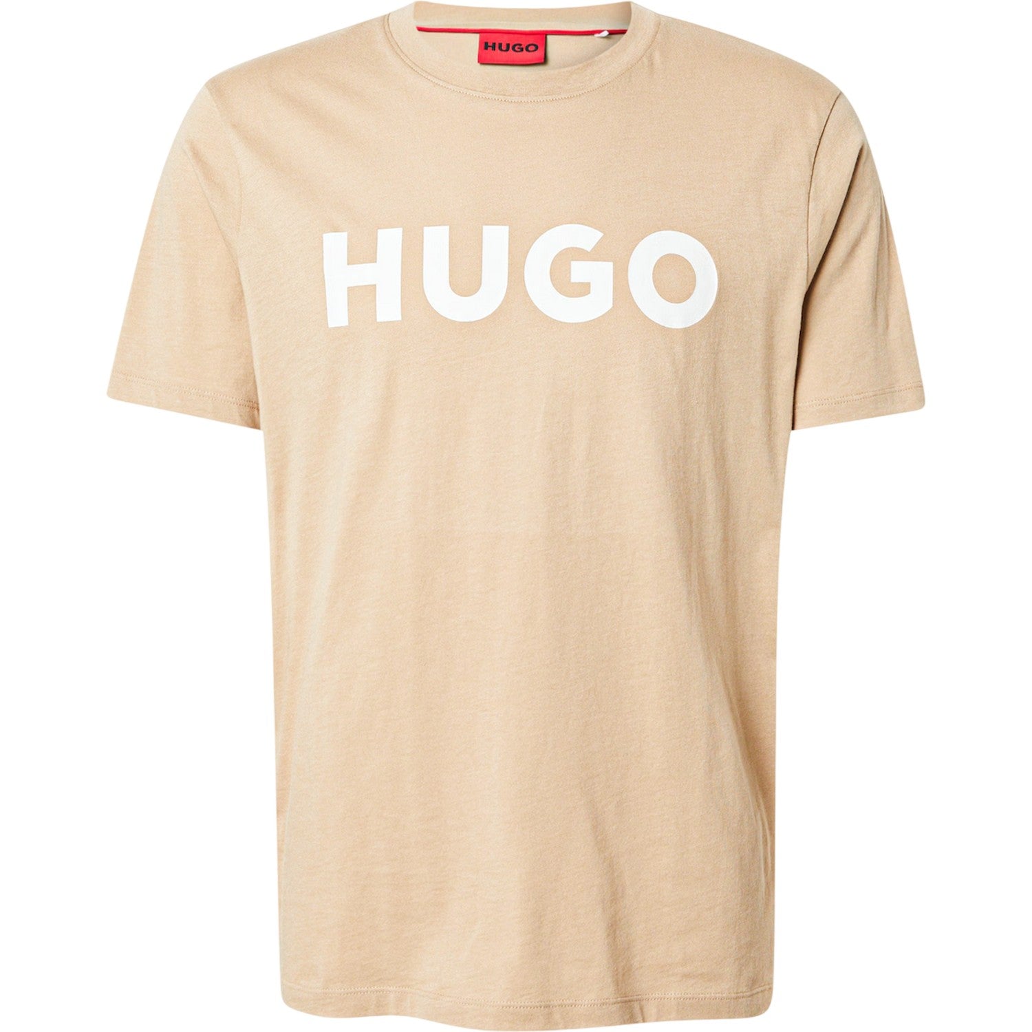 Beige - Front - Hugo Mens Logo Regular T-Shirt