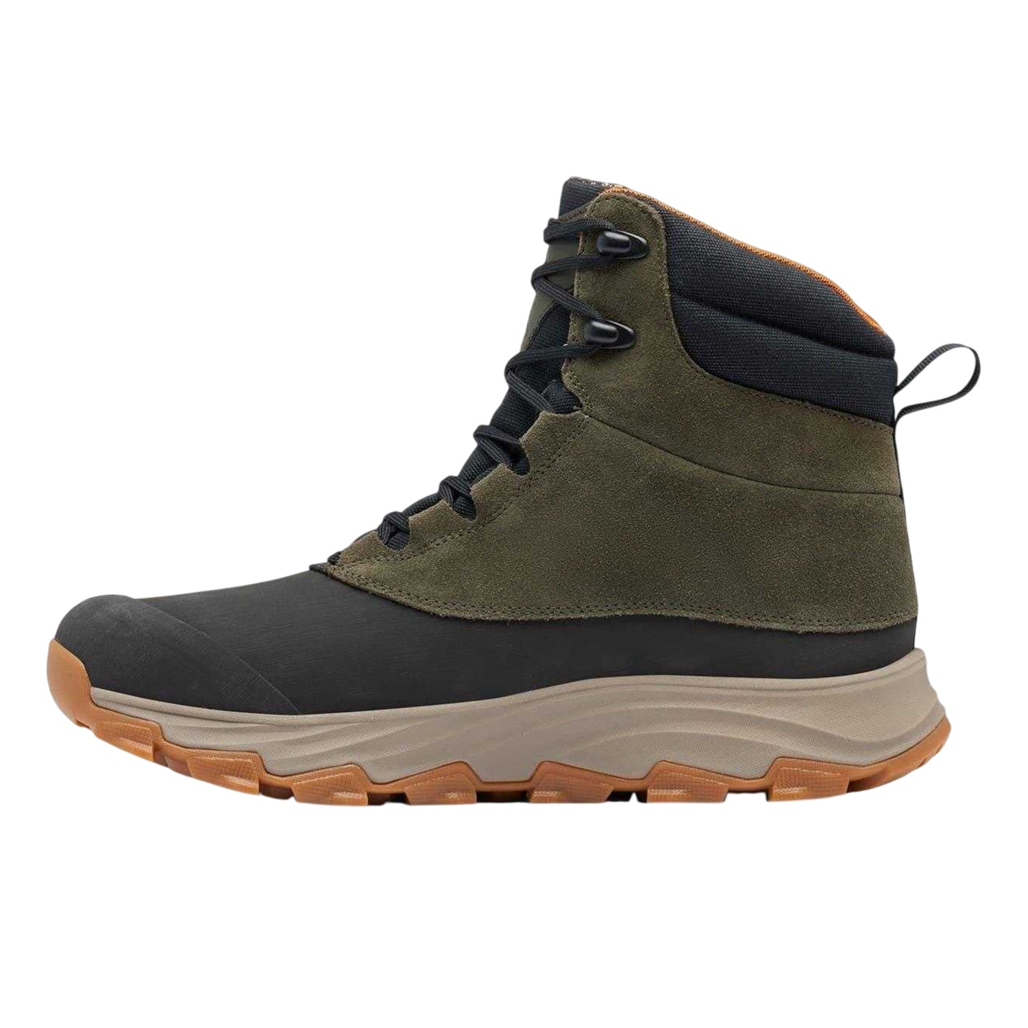 Deep Olive - Side - Columbia Mens Inifnity Expeditionist Suede Winter Boots