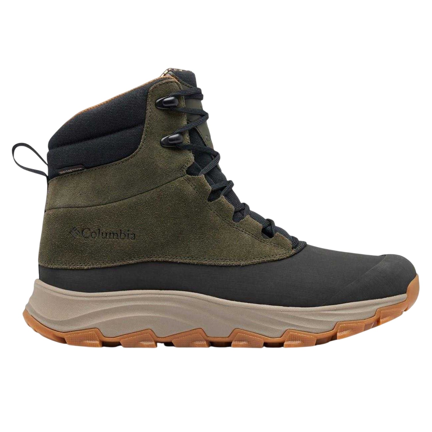 Deep Olive - Front - Columbia Mens Inifnity Expeditionist Suede Winter Boots