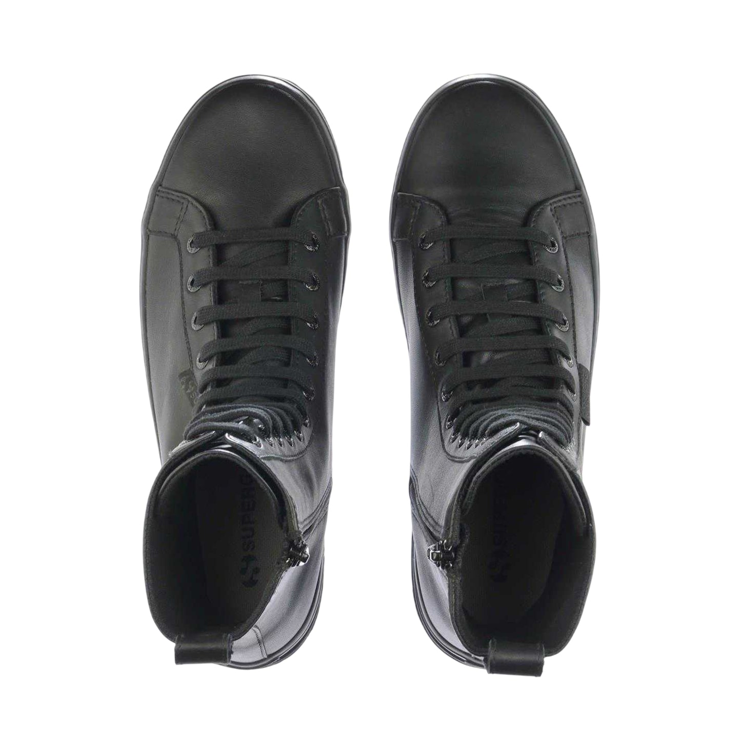 Total Black - Lifestyle - Superga Womens-Ladies 2641 Alpina Leather Combat Boots