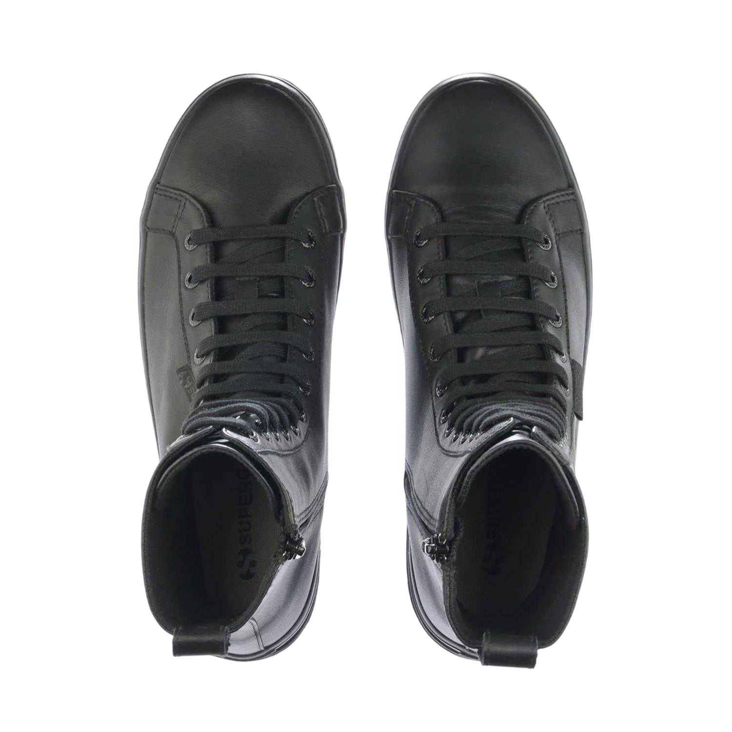 Total Black - Lifestyle - Superga Womens-Ladies 2641 Alpina Leather Combat Boots