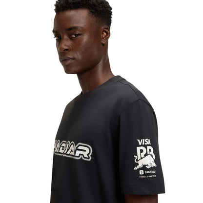 Black - Side - Hugo Mens Cotton Oversized T-Shirt