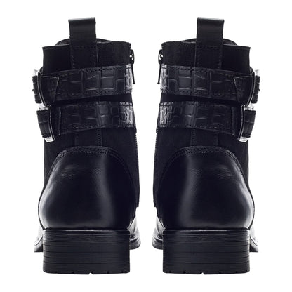 Black - Back - Moda In Pelle Womens-Ladies Mauvaise Leather Ankle Boots
