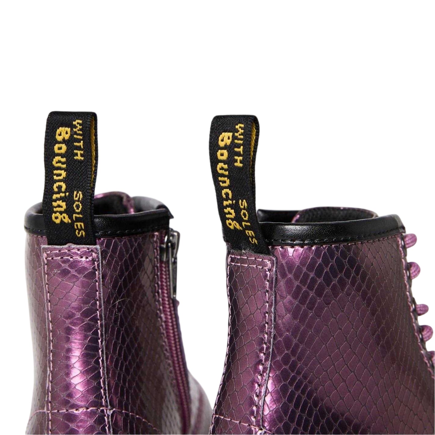 Pink - Lifestyle - Dr Martens Childrens-Kids 1460 Snakeskin Combat Boots