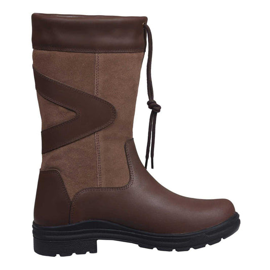 Brown - Front - Requisite Womens-Ladies Suede Country Boots
