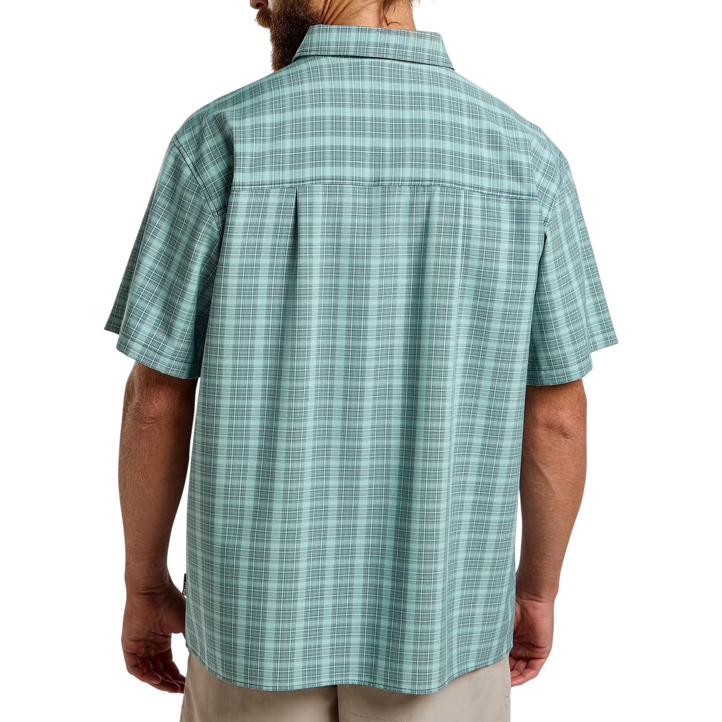 Dark Navy - Back - Jack Wolfskin Mens Checked Relaxed Fit T-Shirt