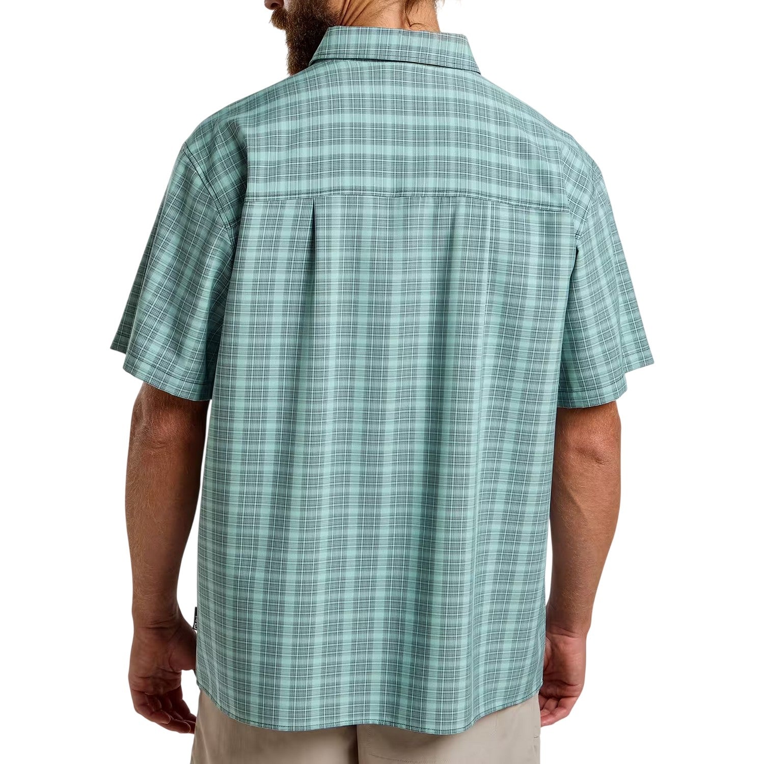 Dark Navy - Back - Jack Wolfskin Mens Checked Relaxed Fit T-Shirt