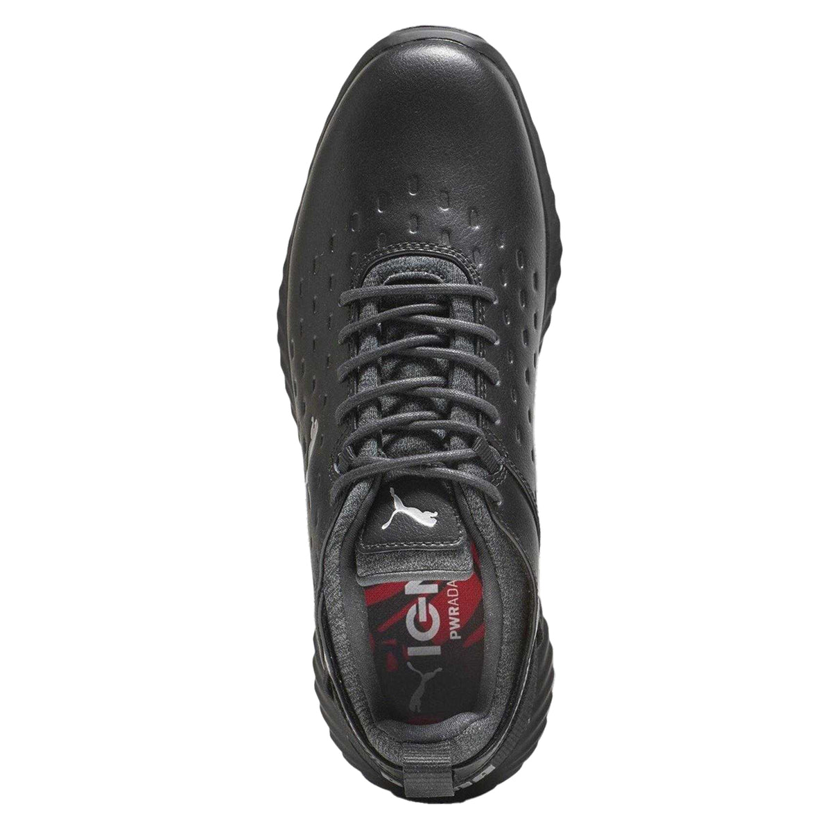 Black - Side - Puma Womens-Ladies Blaze Pro Ignite Textured Leather Spikeless Golf Shoes