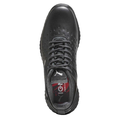 Black - Side - Puma Womens-Ladies Blaze Pro Ignite Textured Leather Spikeless Golf Shoes