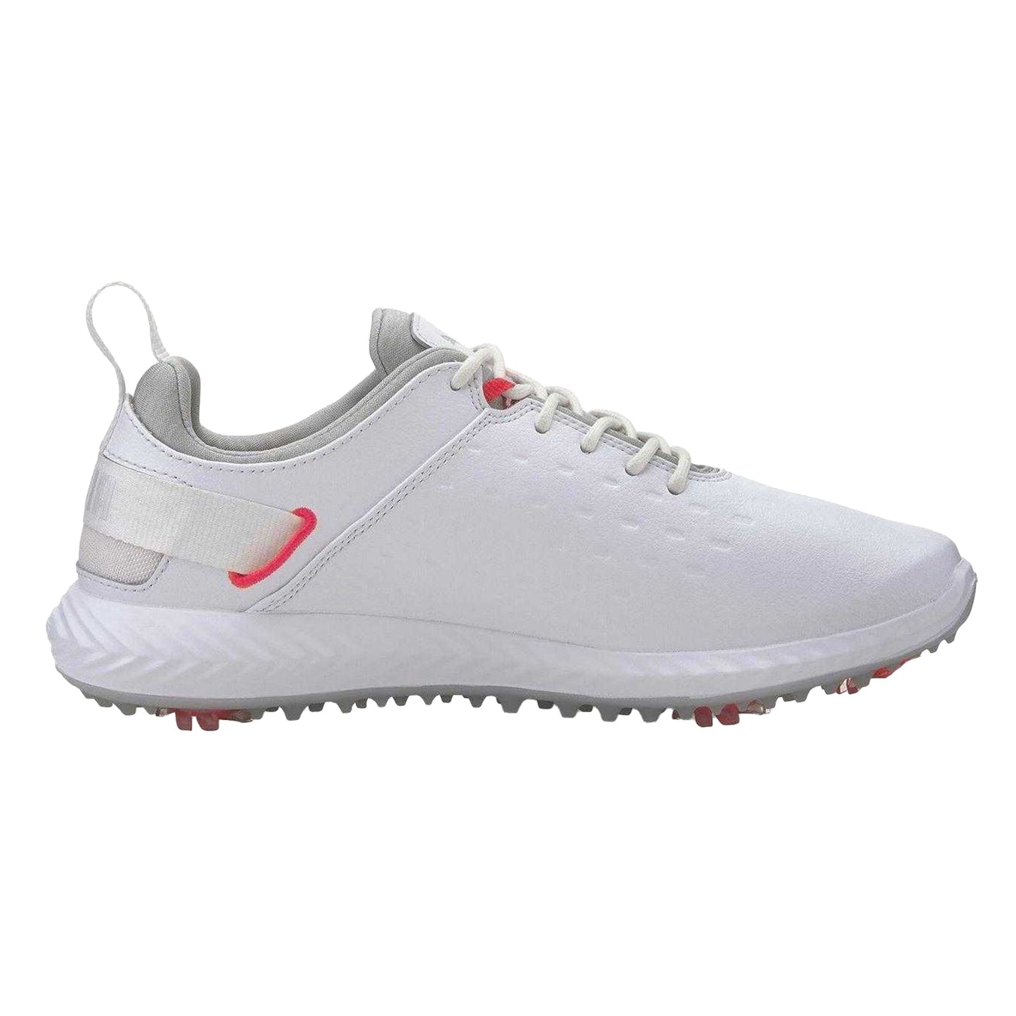 White - Front - Puma Womens-Ladies Blaze Pro Ignite Textured Leather Spikeless Golf Shoes