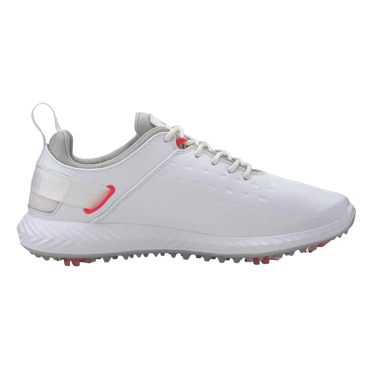 White - Front - Puma Womens-Ladies Blaze Pro Ignite Textured Leather Spikeless Golf Shoes