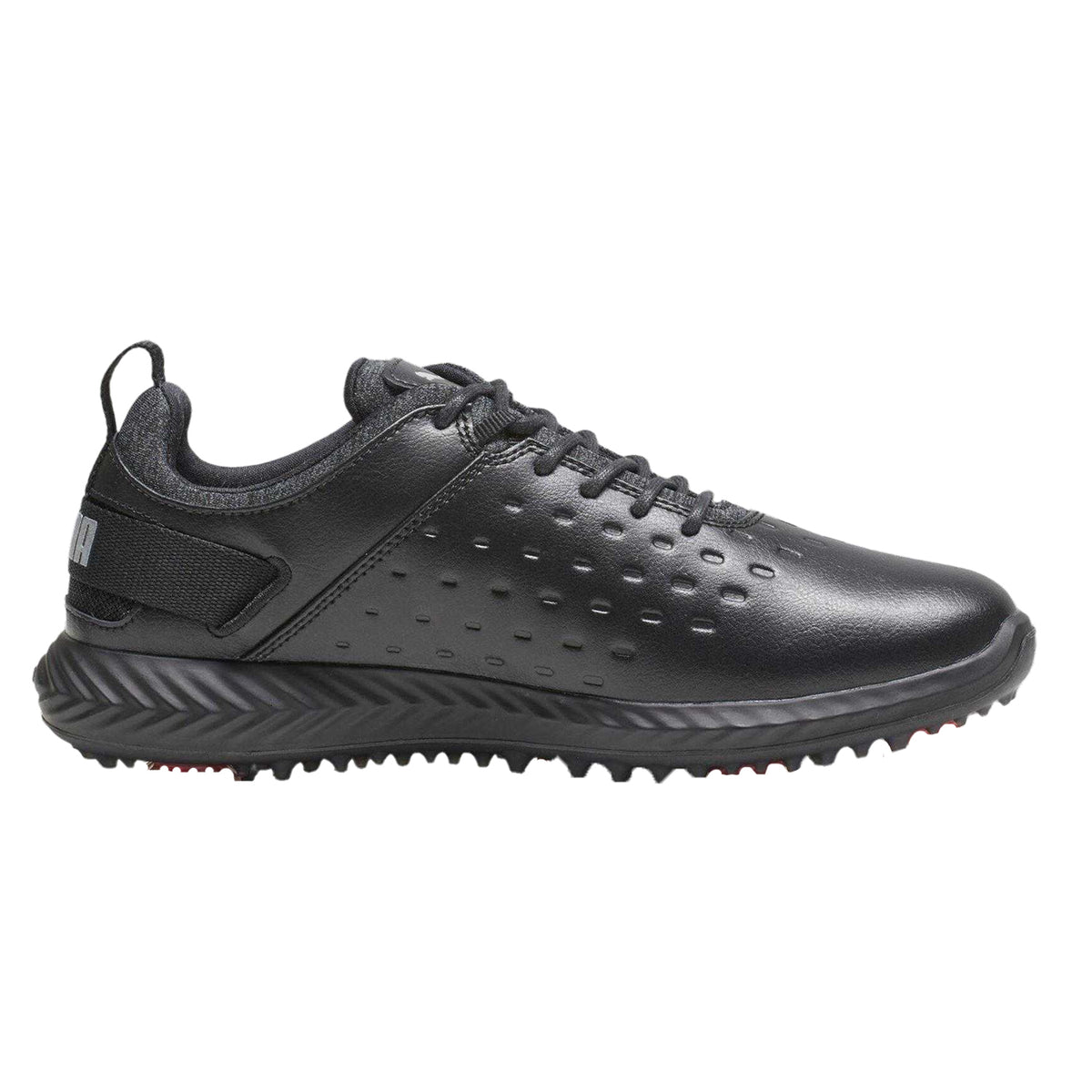 Black - Front - Puma Womens-Ladies Blaze Pro Ignite Textured Leather Spikeless Golf Shoes