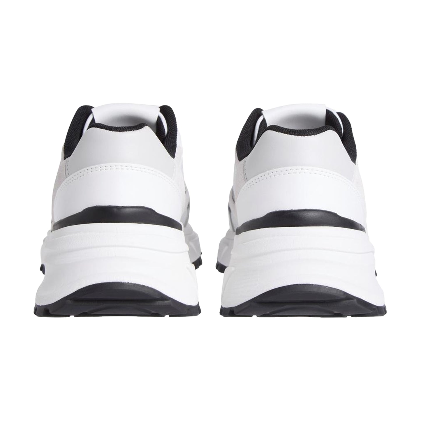 White-Black - Back - Calvin Klein Womens-Ladies Chunky Trainers