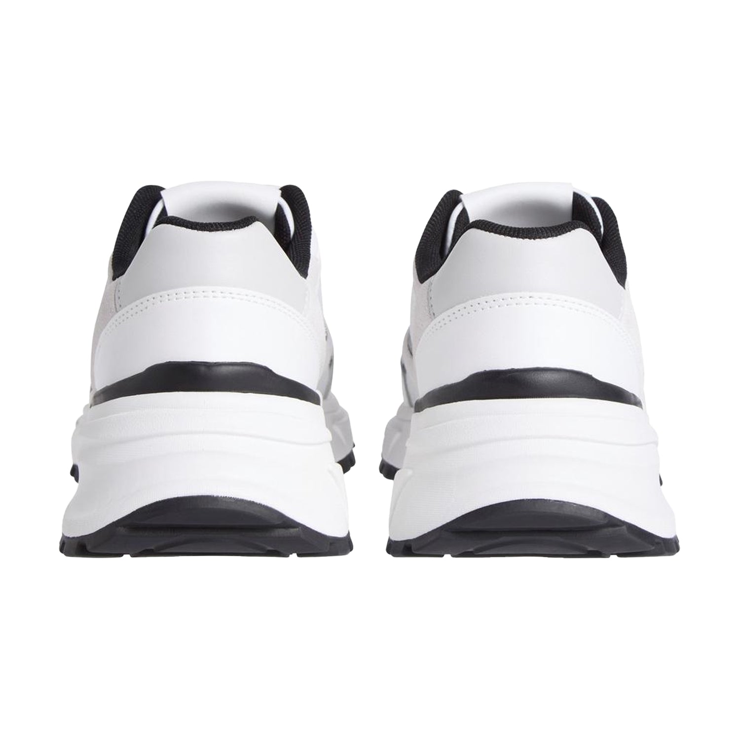 White-Black - Back - Calvin Klein Womens-Ladies Chunky Trainers