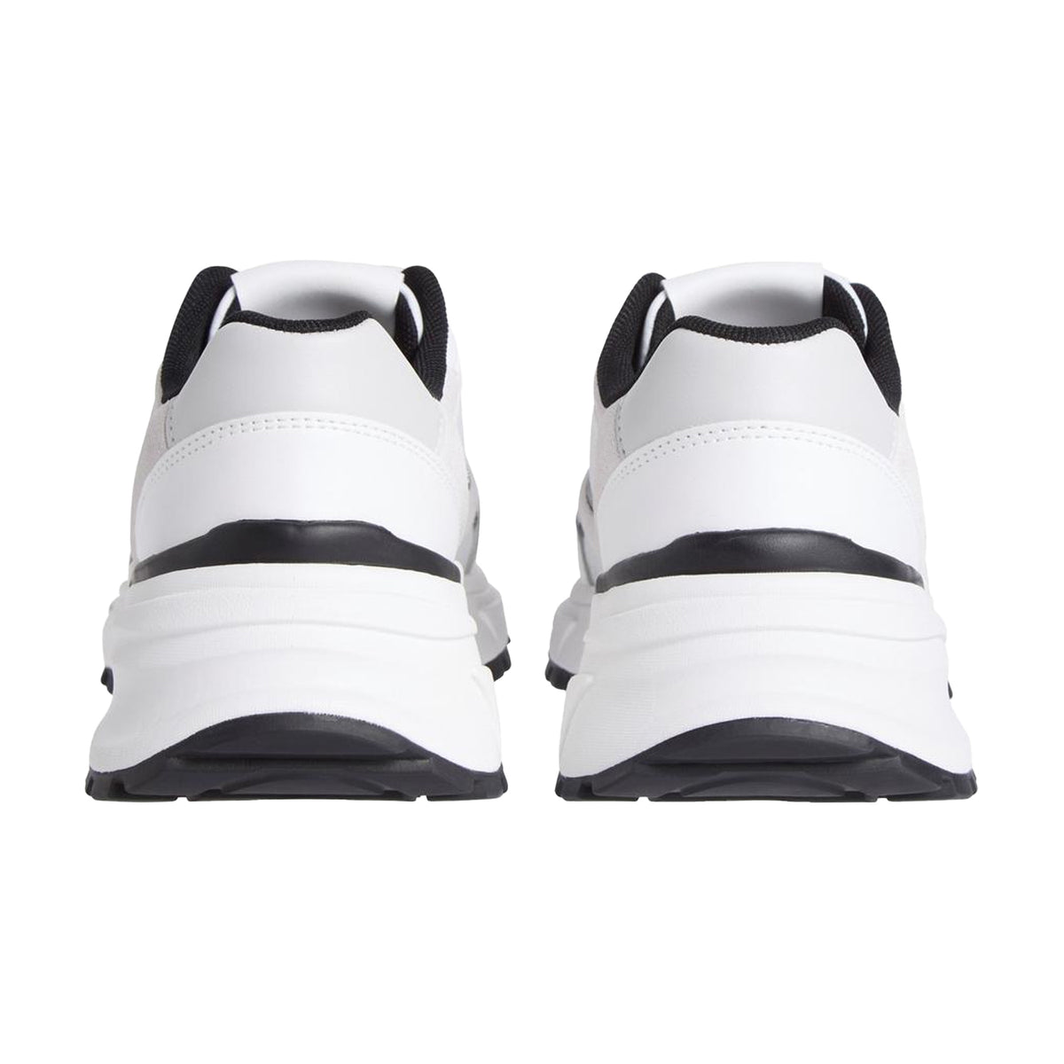 White-Black - Back - Calvin Klein Womens-Ladies Chunky Trainers