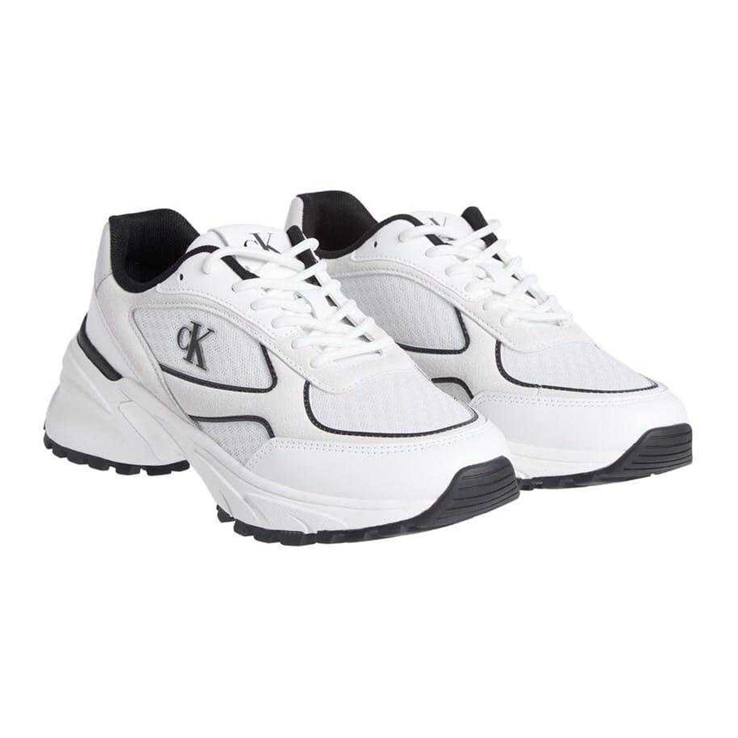 White-Black - Lifestyle - Calvin Klein Womens-Ladies Chunky Trainers