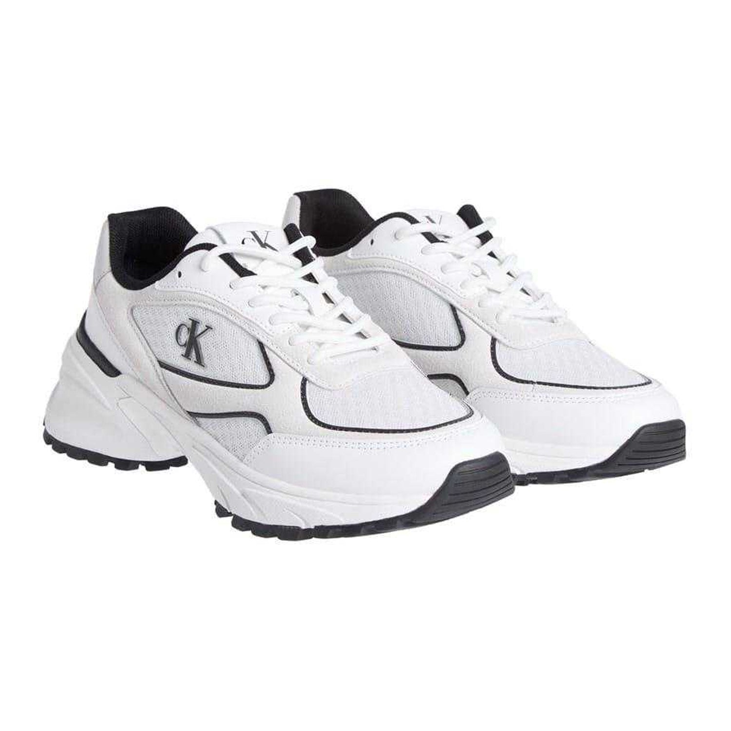 White-Black - Lifestyle - Calvin Klein Womens-Ladies Chunky Trainers
