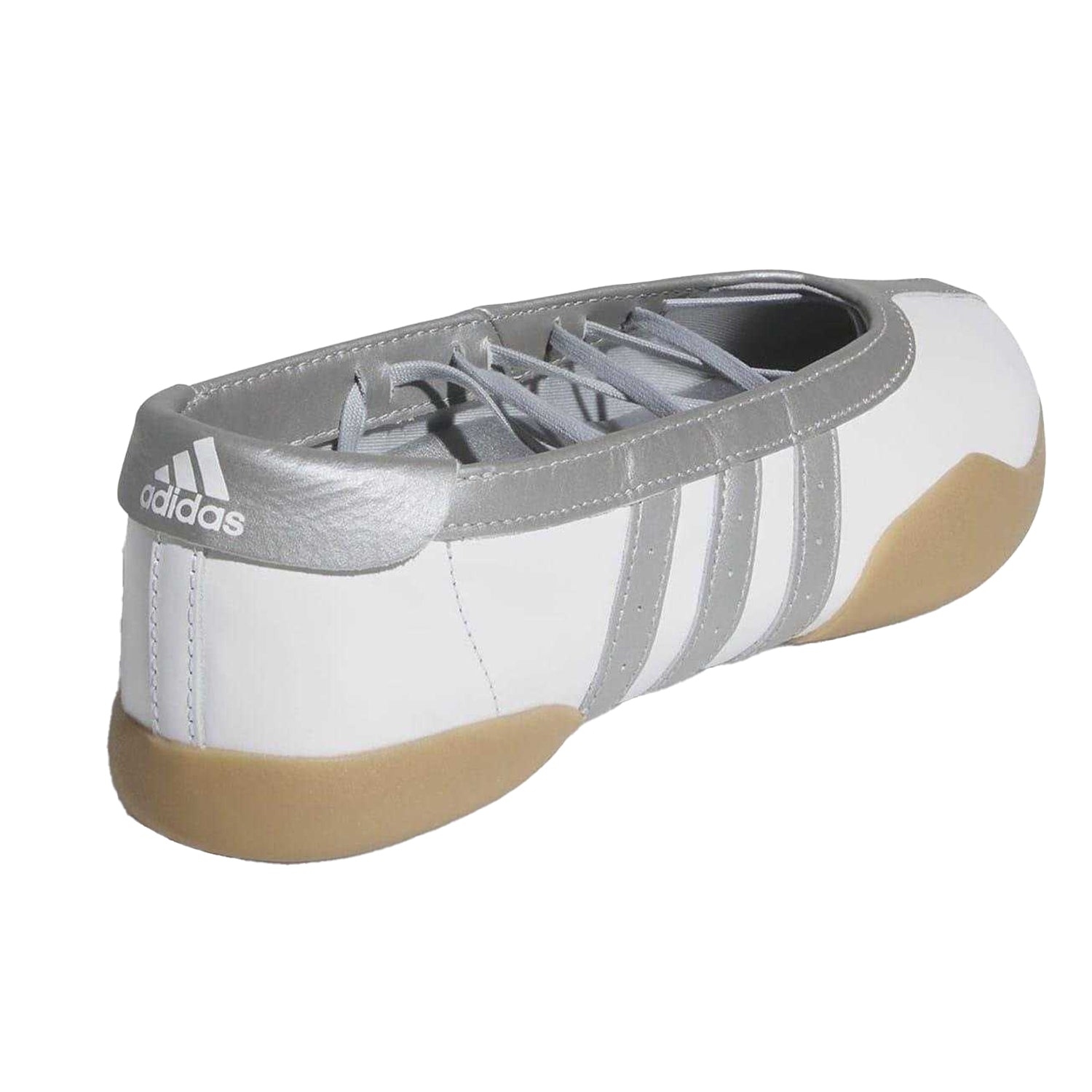 Metallic Silver - Back - Adidas Womens-Ladies Taekwondo Mei Leather Shoes